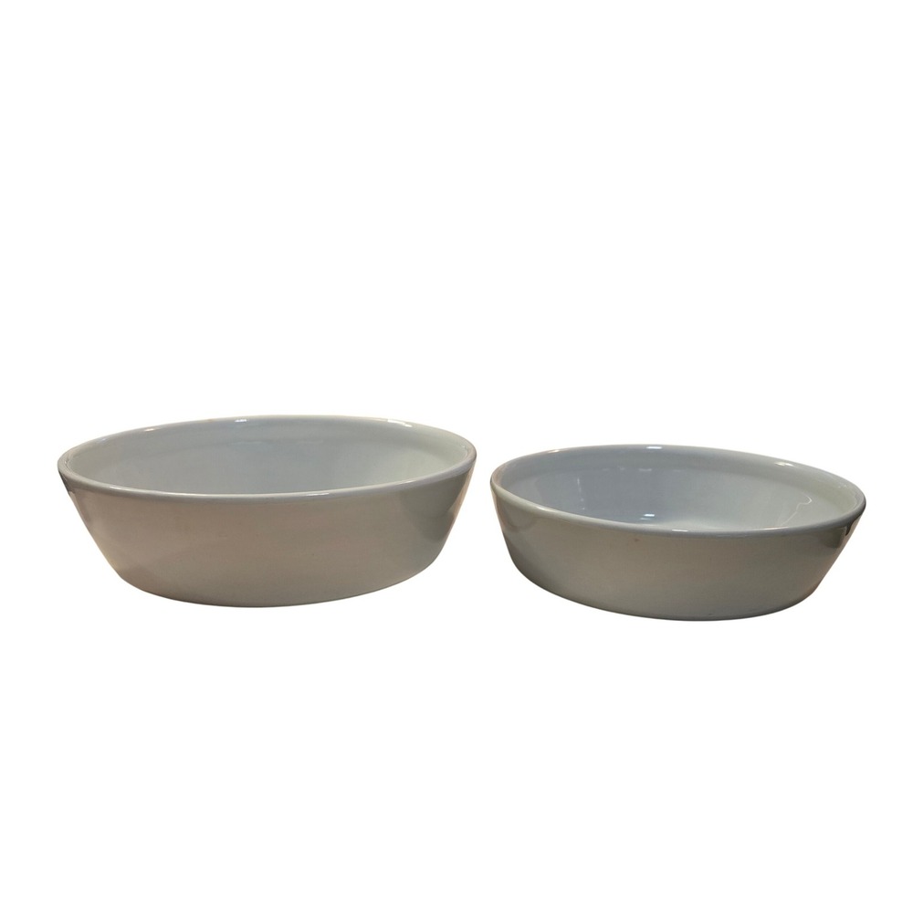 Arabia of Finland White Ceramic Nesting Bowls Set of 2 circa 1949-1964 - Picture 3 of 10